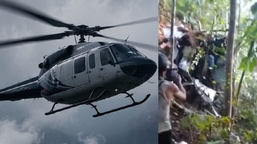 इंडोनेशिया में 24 घंटे तक लापता रहने के बाद हेलिकॉप्टर क्रैश, 8 लोगों की मौत