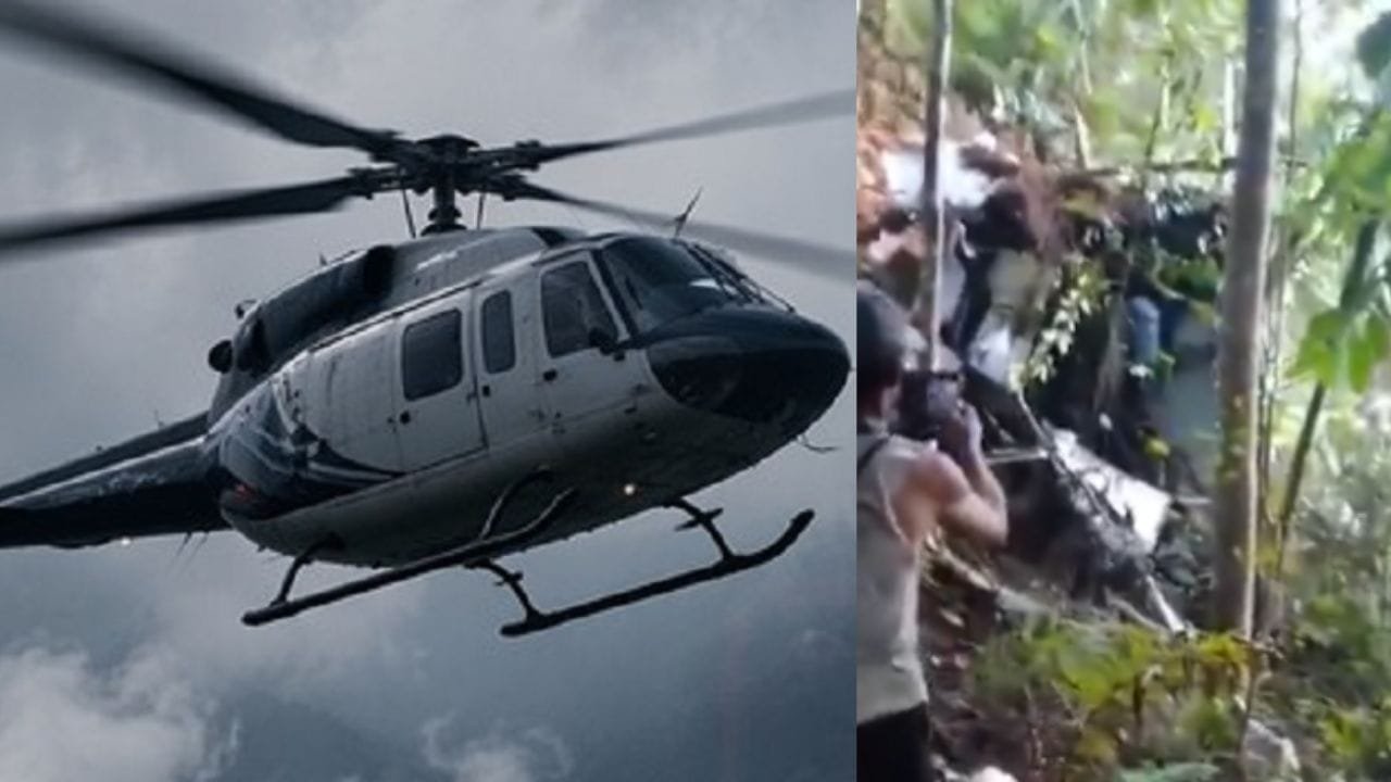 इंडोनेशिया में 24 घंटे तक लापता रहने के बाद हेलिकॉप्टर क्रैश, 8 लोगों की मौत